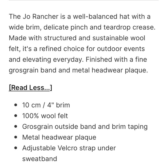 ❤️ Brixton Jo Rancher Off White Wool Hat - Picture 15 of 15